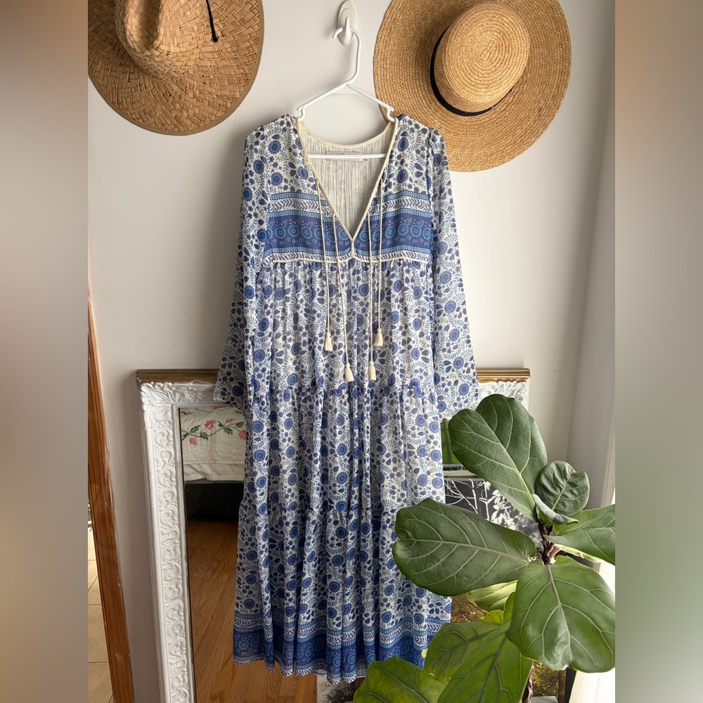 Rare Christy Dawn The Paloma Dress in blue Paisley oversized fit Spring Summer - Picture 4 of 12